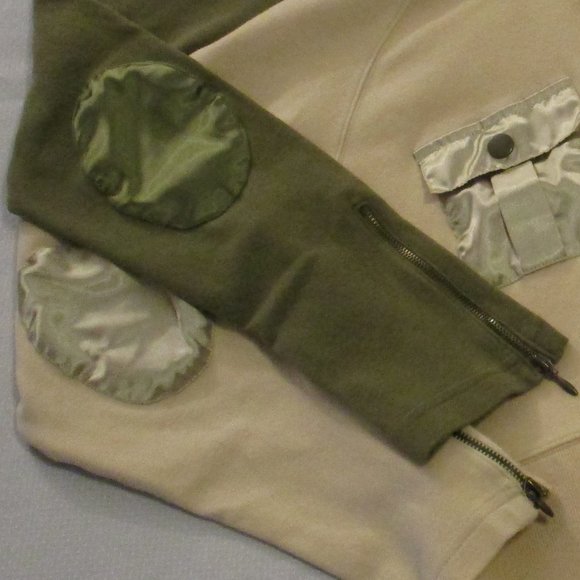 π J.J BASICS VINTAGE GREEN AND BEIGE (2) FULL-ZIP CROP TOPS β SIZE L π - Picture 13 of 15